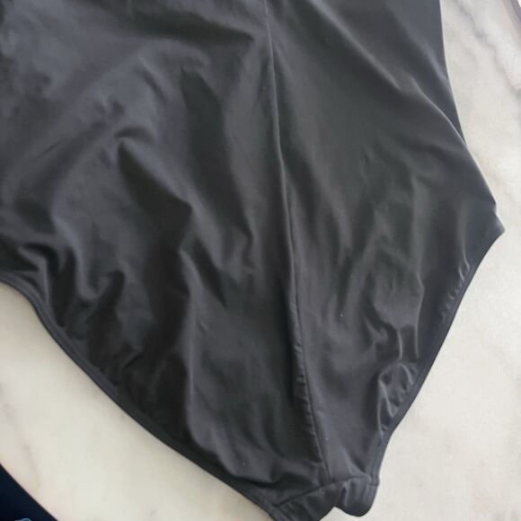 GMB SONSIE by GRACING Women's Plus 24W One Piece Swim Suit Black Sheer Mesh - Picture 6 of 8